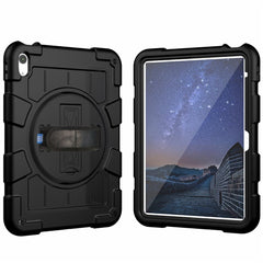 For iPad (2025) / 10.9 (2022) TPU+PC Tablet Case Rotating Hand Strap Kickstand Cover with Shoulder Strap