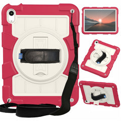 For iPad (2025) / 10.9 (2022) TPU+PC Tablet Case Rotating Hand Strap Kickstand Cover with Shoulder Strap