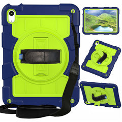 For iPad (2025) / 10.9 (2022) TPU+PC Tablet Case Rotating Hand Strap Kickstand Cover with Shoulder Strap