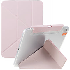 MUTURAL For iPad (2025) / 10.9 (2022) PU Leather Tablet Case Origami Stand Folio Cover with Detachable Pencil Holder