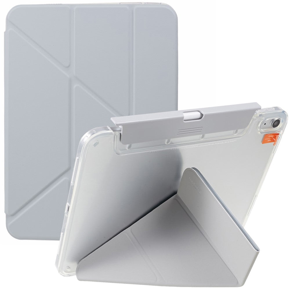 MUTURAL For iPad (2025) / 10.9 (2022) PU Leather Tablet Case Origami Stand Folio Cover with Detachable Pencil Holder