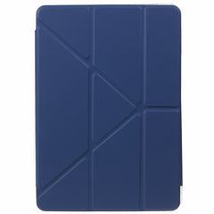 MUTURAL Tablet Case for iPad 10.2 (2021) / (2020) / (2019) , PU Leather Transparent Back Origami Stand Cover with Detachable Pencil Holder
