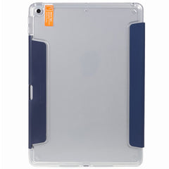 MUTURAL Tablet Case for iPad 10.2 (2021) / (2020) / (2019) , PU Leather Transparent Back Origami Stand Cover with Detachable Pencil Holder