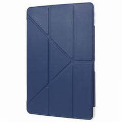 MUTURAL Tablet Case for iPad 10.2 (2021) / (2020) / (2019) , PU Leather Transparent Back Origami Stand Cover with Detachable Pencil Holder