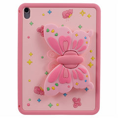 Tablet Cover for iPad (2025) / 10.9 (2022) Silicone Case with Foldable Butterfly Kickstand