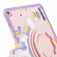 For iPad 10.2 (2021) / (2020) / (2019) / Air 10.5 inch (2019) / Pro 10.5-inch (2017) Case Cartoon Horse Rotary Kickstand Cover