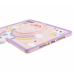 For iPad 10.2 (2021) / (2020) / (2019) / Air 10.5 inch (2019) / Pro 10.5-inch (2017) Case Cartoon Horse Rotary Kickstand Cover