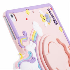 For iPad 9.7-inch (2017) / (2018) / iPad Air (2013) / Air 2 Case Cartoon Horse Design Tablet Kickstand Cover