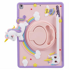 For iPad 9.7-inch (2017) / (2018) / iPad Air (2013) / Air 2 Case Cartoon Horse Design Tablet Kickstand Cover