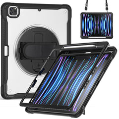 Für iPad Air 13 (2025) / (2024) / Pro 12.9 (2018) / (2020) / (2021) / (2022) Hülle Kickstand Tablet Cover mit Gurt 