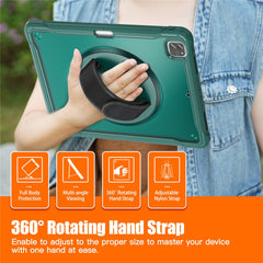For iPad Air 13 (2025) / (2024) / Pro 12.9 (2018) / (2020) / (2021) / (2022) Case Kickstand PC+TPU Tablet Case with Hand Strap