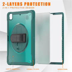 For iPad Air 13 (2025) / (2024) / Pro 12.9 (2018) / (2020) / (2021) / (2022) Case Kickstand PC+TPU Tablet Case with Hand Strap