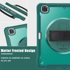 For iPad Air 13 (2025) / (2024) / Pro 12.9 (2018) / (2020) / (2021) / (2022) Case Kickstand PC+TPU Tablet Case with Hand Strap