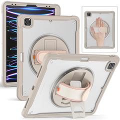 For iPad Air 13 (2025) / (2024) / Pro 12.9 (2018) / (2020) / (2021) / (2022) Case Kickstand PC+TPU Tablet Case with Hand Strap