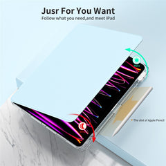 For iPad Pro 12.9 (2022) / (2021) / (2020) / (2018) Case Detachable Stand PU Leather+Acrylic Tablet Cover