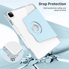 For iPad Pro 12.9 (2022) / (2021) / (2020) / (2018) Case Detachable Stand PU Leather+Acrylic Tablet Cover