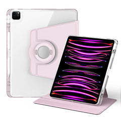 For iPad Pro 12.9 (2022) / (2021) / (2020) / (2018) Case Detachable Stand PU Leather+Acrylic Tablet Cover