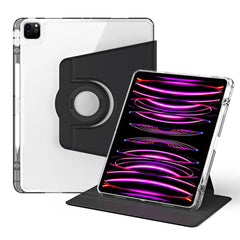 For iPad Pro 12.9 (2022) / (2021) / (2020) / (2018) Case Detachable Stand PU Leather+Acrylic Tablet Cover