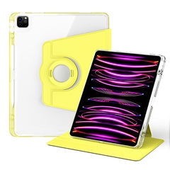 For iPad Pro 12.9 (2022) / (2021) / (2020) / (2018) Case Detachable Stand PU Leather+Acrylic Tablet Cover