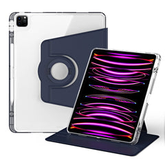 For iPad Pro 12.9 (2022) / (2021) / (2020) / (2018) Case Detachable Stand PU Leather+Acrylic Tablet Cover