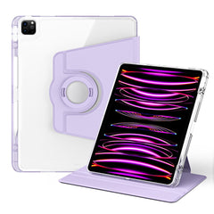 For iPad Pro 12.9 (2022) / (2021) / (2020) / (2018) Case Detachable Stand PU Leather+Acrylic Tablet Cover
