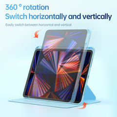 For iPad Pro 12.9 (2022) / (2021) / (2020) / (2018) Case PU Leather+Acrylic+TPU Tablet Cover with Lens Protection