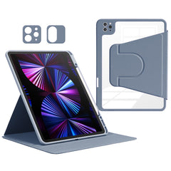For iPad Pro 12.9 (2022) / (2021) / (2020) / (2018) Case PU Leather+Acrylic+TPU Tablet Cover with Lens Protection