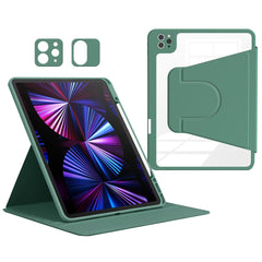 For iPad Pro 12.9 (2022) / (2021) / (2020) / (2018) Case PU Leather+Acrylic+TPU Tablet Cover with Lens Protection