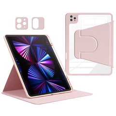 For iPad Pro 12.9 (2022) / (2021) / (2020) / (2018) Case PU Leather+Acrylic+TPU Tablet Cover with Lens Protection