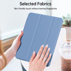 For iPad (2025) / 10.9 (2022) Tri-Fold Stand Tablet Case Leather+TPU Cover