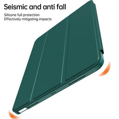 For iPad (2025) / 10.9 (2022) Tri-Fold Stand Tablet Case Leather+TPU Cover