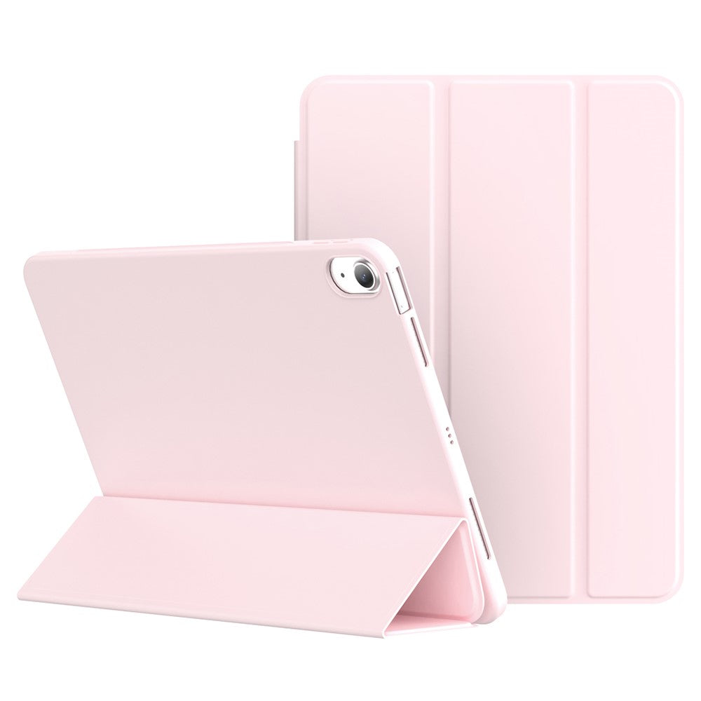 For iPad (2025) / 10.9 (2022) Tri-Fold Stand Tablet Case Leather+TPU Cover