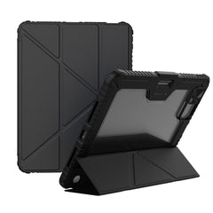 NILLKIN Bumper Leather Case Pro for iPad Pro 11 (2024) Tablet Cover Anti-Fall Auto Wake  /  Sleep Case