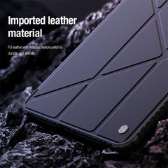 NILLKIN Bumper Leather Case Pro for iPad Pro 11 (2024) Tablet Cover Anti-Fall Auto Wake  /  Sleep Case