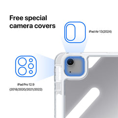 DUX DUCIS Unid Series For iPad Air 13 (2025) / (2024) / Pro 12.9 inch (2022) / (2021) / (2020) / (2018) Case PU Clear Tablet Cover