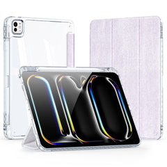 DUX DUCIS Unid Series For iPad Pro 11 (2024) Clear Case TPU+PC+Leather Cover with Auto Wake / Sleep