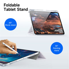 DUX DUCIS Unid Series For iPad Pro 11 (2024) Clear Case TPU+PC+Leather Cover with Auto Wake / Sleep