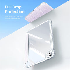 DUX DUCIS Unid Series For iPad Pro 11 (2024) Clear Case TPU+PC+Leather Cover with Auto Wake / Sleep