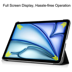 For iPad Air 13 (2025) / (2024) Case Auto Wake / Sleep Tri-Fold Stand Leather Tablet Cover