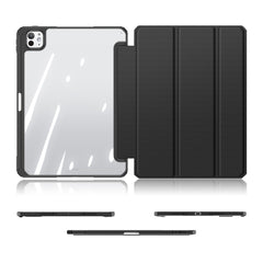 DUX DUCIS TOBY Series For iPad Pro 11 (2024) Case PU Leather Business Tri-fold Stand Tablet Cover with Pen Holder