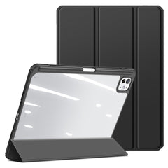 DUX DUCIS TOBY Series For iPad Pro 11 (2024) Case PU Leather Business Tri-fold Stand Tablet Cover with Pen Holder
