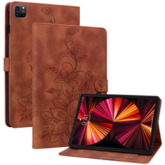 Étui à rabat antichoc en cuir PU avec motif floral pour iPad Pro 12.9 (2020) / (2021) / (2022) 
