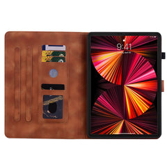 Étui à rabat antichoc en cuir PU avec motif floral pour iPad Pro 12.9 (2020) / (2021) / (2022) 