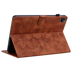 Étui à rabat antichoc en cuir PU avec motif floral pour iPad Pro 12.9 (2020) / (2021) / (2022) 