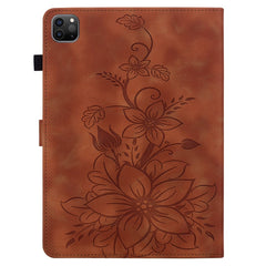Étui à rabat antichoc en cuir PU avec motif floral pour iPad Pro 12.9 (2020) / (2021) / (2022) 