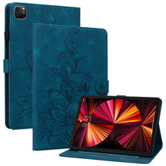 Étui à rabat antichoc en cuir PU avec motif floral pour iPad Pro 12.9 (2020) / (2021) / (2022) 