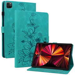 Étui à rabat antichoc en cuir PU avec motif floral pour iPad Pro 12.9 (2020) / (2021) / (2022) 