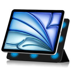 Étui à rabat magnétique en cuir PU pour iPad Air 13 (2025) / (2024) / Pro 12.9 (2022) / (2021) / (2020) / (2018) avec support antichoc 