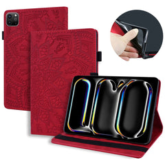 For iPad Air 13 (2025) / (2024) / Pro 12.9 (2020) / (2021) Case PU Leather Flower Pattern Stand Cover