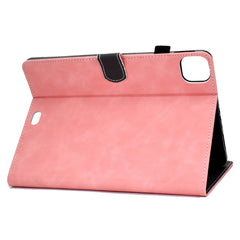 For iPad Pro 11 (2024) Cowhide Texture PU Leather Stand Tablet Case Card Holder Cover with Pen Holder Loop